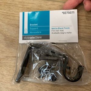 3 Curtain hanging brackets- matte black